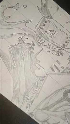 How To Draw Naruto Sage Mode 🔥 Six Paths ✍️, Naruto Uzumaki Anime Drawing #shorts #naruto #anime