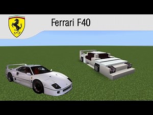 How to build a Ferrari F40 in Minecraft.