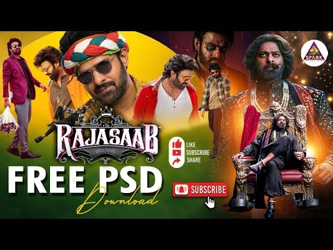 The Raja Saab Movie Posters Free Download | Flex Banner PSD | Telugu Movie Designs | Free PSD Files