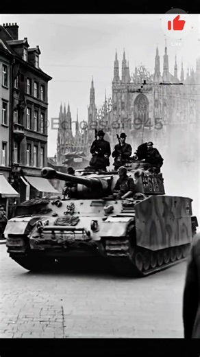 German Panzer Tank in Milan | WWII Italy Campaign 1944