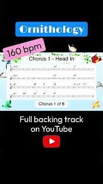 Ornithology - 160 bpm backing track #jazz #jazzstandard #backingtrack