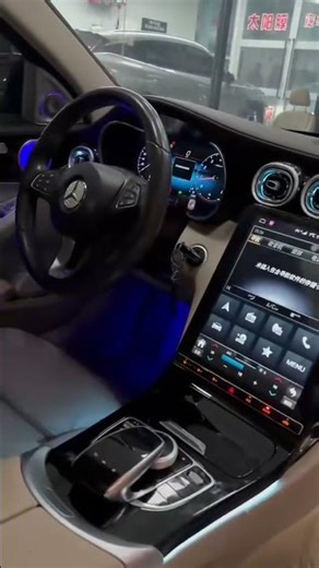 Mercedes Benz C GLC W205 digital instrument cluster Tesla style vertical screen Android car stereo