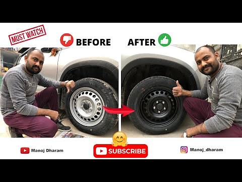 How to Paint Car Steel Rim at Home | Brezza RIM Painting | Must Watch | Manoj Dharam