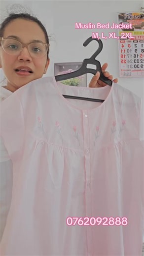 Stylish Muslin Bed Jackets Available in Multiple Sizes