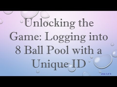 Unlocking the Game: Logging into 8 Ball Pool with a Unique ID