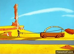Wile Coyote e Road Runner - Catapulta on Make a GIF