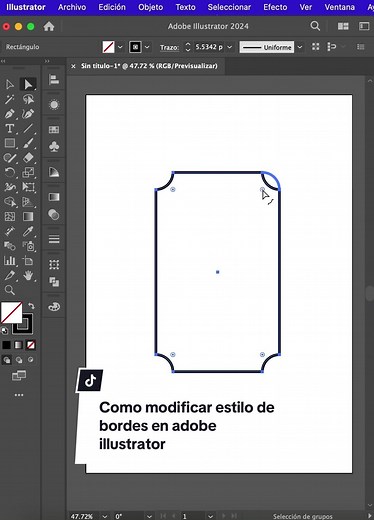 Cómo modificar el estilo de bordes en Adobe Illustrator