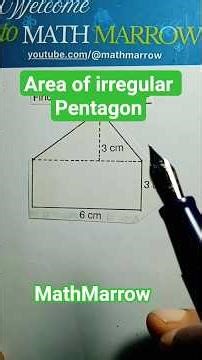 How to find area if an irregular pentagon #MathMarrow #space #measuring
