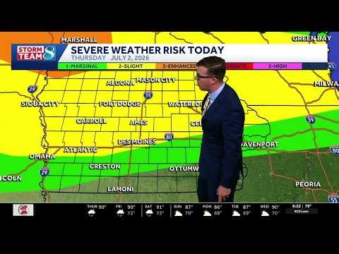 Iowa weather: Storm chances climb as temperatures stay hot