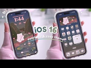 aesthetic + cozy forest iOS 16 theme 🌷 | customize with me, iphone 14 pro max 🌱💕