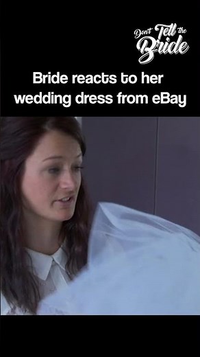 Bride reacts to her wedding dress from eBay 💍 #donttellthebride #weddingattire #weddingdress #bride