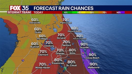 Orlando weather: Rain and storms linger tonight, more unsettled weather ahead