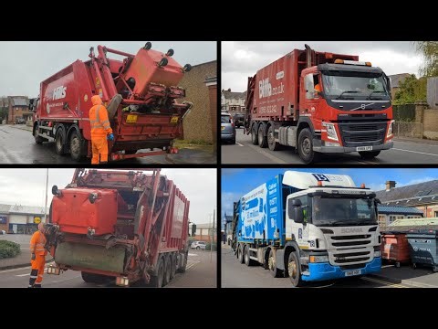 Battle Of The BIG Bites! 5 Bin Lorries Working Around Great Brittan!