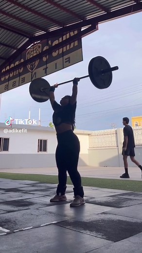 Weightlifting Clean and Jerk Exercise Demonstration