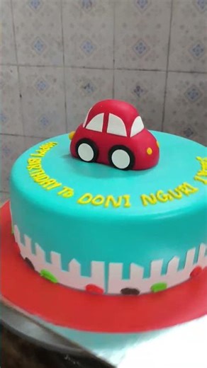 Fondant car Design 🎂#cakedecoration