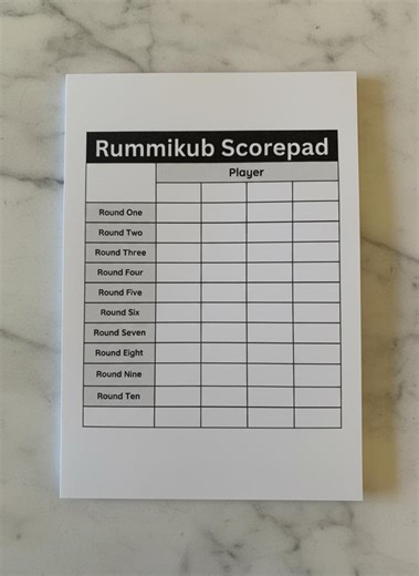 Rummikub Scorepad | Rummikub Score Sheets for Family Game Night | Optional Personalized Pencils - Etsy