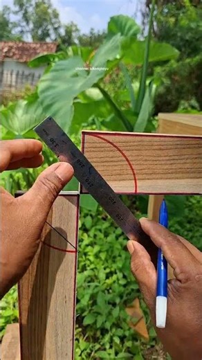 accurate technique for drawing angles with a rope .. #woodworking #shortsvideo