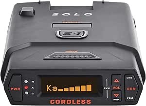 Escort Solo S4 Radar Detector - Cordless, Escort Live Crowd Sourcing, Extreme Range, False Alert Filter, OLED Display