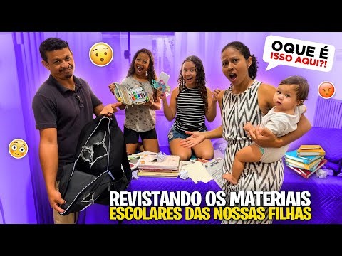 Reacting to and searching our daughters' school supplies‼️😲