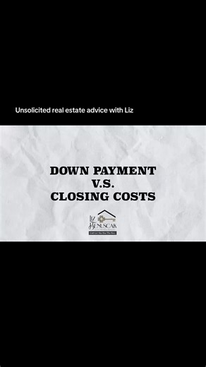 Do you KNOW the difference? Listen to Liz talk about the difference between down payments and closing costs. #unsolicitedrealestateadvice #askliz #lizbrealestate | Liz Benuscak Real Estate Agent