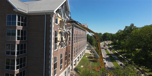 Demolition begins on Western Kentucky University’s Hilltopper Hall