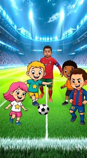 Messi Ronaldo and kids fun #ronaldo #football #messi #shorts