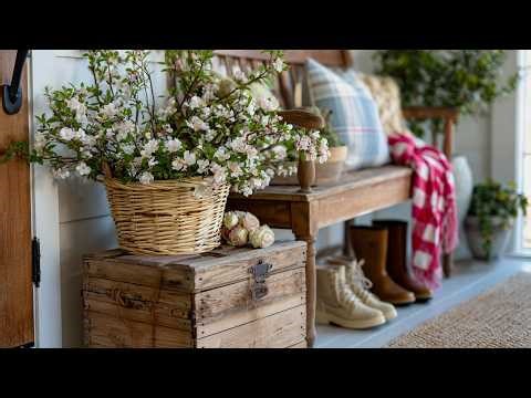 What's the Best Way to Style a Tiny Entryway for Spring? Cottage & Rustic Ideas