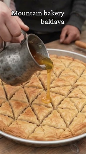 HARDWORKING MOUNTAIN COUPLE MAKING TRADITIONAL BAKLAVA IN THEIR VILLAGE BAKERY 🥮🏔️