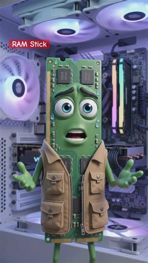 Meet the tiny powerhouse inside every computer — the RAM stick! 💾⚡