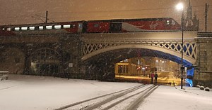 This is what it's like to drive a train through a snowstorm