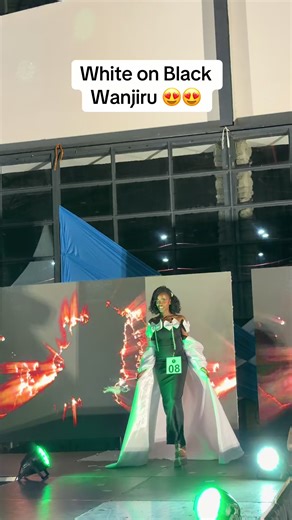 Tag 8 Wanjiru in the ever flawless white on black dress at the Mr and Miss daystar university gala night at ask grounds at Nairobi show ground #masenouniversity #daystaruniversity #uon #universitylife #kenyattauniversity