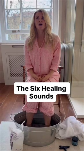 Katie Brindle on Instagram: "Foot bathing, part two ✨ Yesterday I shared why foot bathing is such a powerful winter practice. Today, we’re adding the next layer: healing sounds. With your feet resting in warm water, move gently through the six healing sounds, allowing the breath and vibration to support each organ: • Ssssssss for your lungs. • Chooooo for your kidneys. • Shhhhhhhh for your liver. • Haaaaaaa for your heart and small intestine. • Whoooo for your stomach, spleen and pancreas. • Her