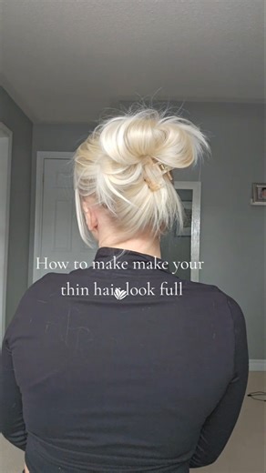 Fluffy style for thin hair 😍❤️#shorts