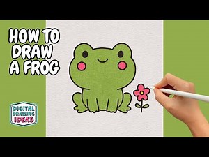 How to Draw a Frog | Cute Frog Drawing Tutorial Step by Step