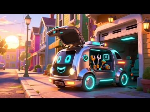 Robot Car Helping Friends | Fun Robot Car Song for Kids | Nursery Rhymes in English