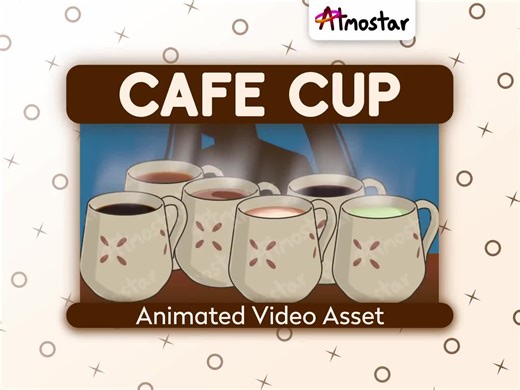 Animated Coffee Cup Stream Overlay: Hot Café Drink Vtuber Asset (webm and Png) - Etsy Australia