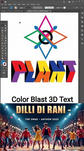 WOW! Create Colorful Geometric Logo & 3D Text Effect | Adobe Illustrator Tutorial