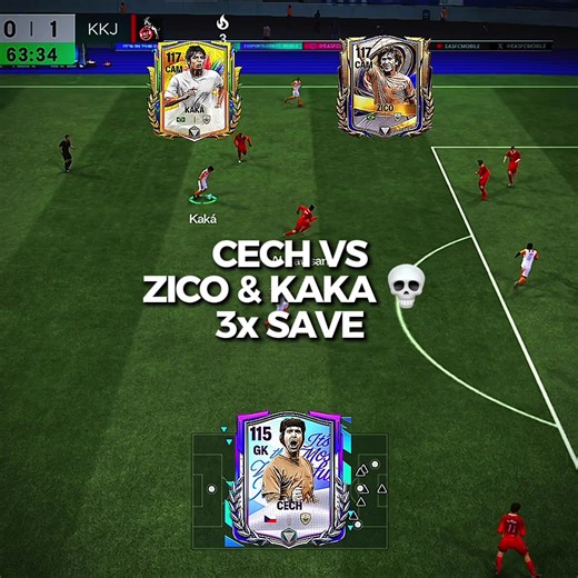 Cech's Incredible 3x Save Against Kaka and Zico