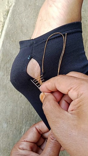 5.9M views · 9.9K reactions | Techniques for sewing the edges of torn trousers #fypシ #fypviralシ #tutorial #reelsviral #fypreels | Tips dan trik menjahit | Facebook