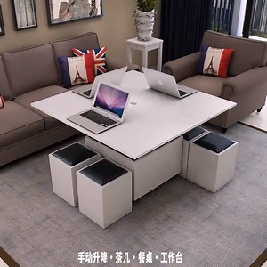 318K views · 5.8K reactions | Shape and function changing table set - transforms from dining to coffee table. Source it here: bit.ly/2EKMnlV | Alibaba.com | Facebook