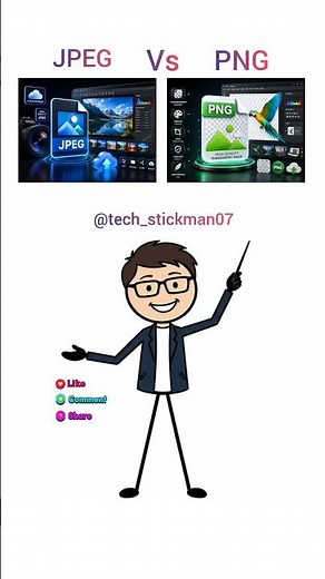 JPEG 🆚 PNGWhat's the Difference? #education #tech #facts #explore