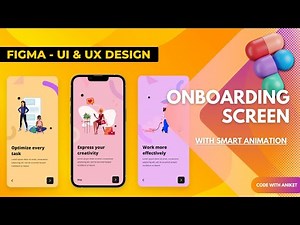 Tutorial: How to create On boarding UI using #Figma with Animations | Code With Aniket | Figma #uiux