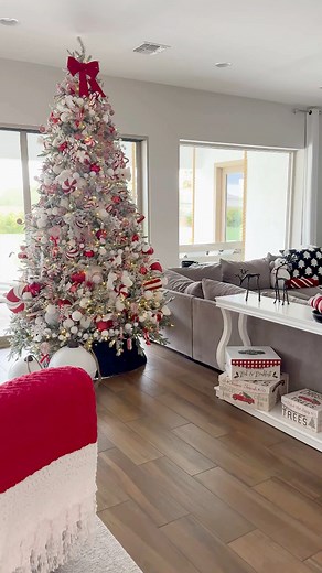 88K views · 4.4K reactions | It’s beginning to look a lot like Christmas around here. Stick around for the end when the good boy and girl get their rewards for being such well behaved models lol!❤️ #modernfarmhouseglam #christmas2025 #christmasdecorating #christmastree #christmasdecor #viralchristmastree | Modern Farmhouse Glam | Facebook