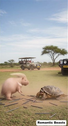 Porcupine launching a failed quill strike at snapping turtle