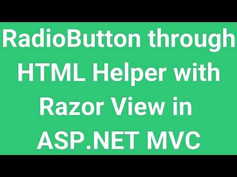 RadioButton through HTML Helper with Razor View in ASP NET MVC (Part - 17)