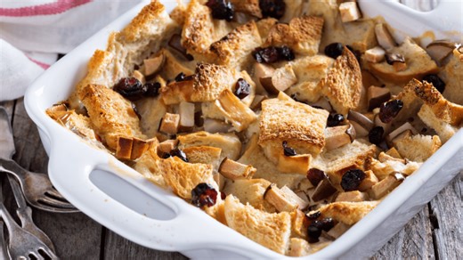 Get Fall In Every Bite with Our Baked Pear and Cranberry Bread Pudding