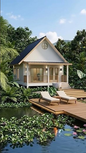 #แบบบ้านสวน #architecture #แบบบ้านปูนสำเร็จรูป#แบบบ้านชั้นเดียว