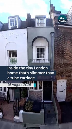 We took a look around one of London’s narrowest homes - which is even slimmer than a Tube carriage! #itvnews | ITV London