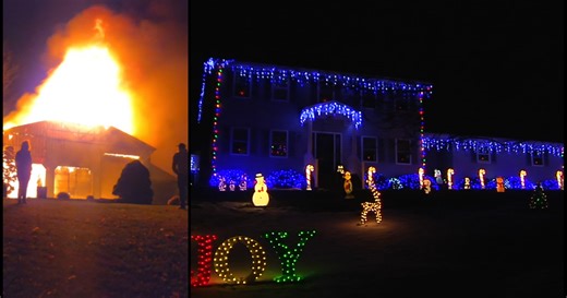 Community helps family rebuild holiday display after devastating fire in Upper Mount Bethel