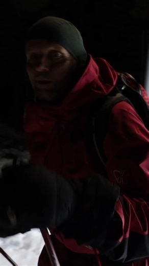 MONTANE ARCTIC SPINE / Leif Leads the pack! Leif Abrahamsen leads the full distance Spine field into checkpoint one. Arriving in Stora Sjöfallet in the middle of the night he commented on the difficulty of the trail, telling us “there was a lot more walking than skiing, and the standing water makes things a bit more difficult.” He’s planning on refuelling, heating up and then setting up his bivvy before breaking trail at first light! | Montane Spine Race